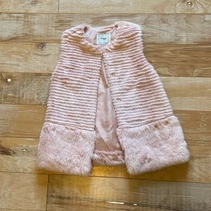 Pink Faux Fur Vest